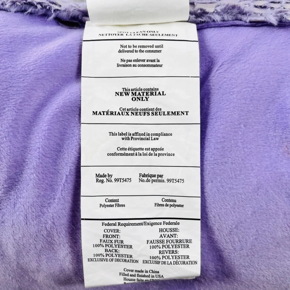 Brentwood Originals Pillow Lavender Shiny Croc Texture 20